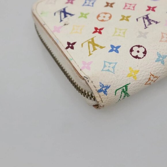 LOUIS VUITTON Monogram Multicolor Zippy Wallet Wallet White M60241 Auth 142356 - Picture 5 of 16